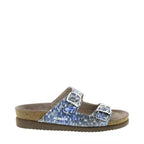 Women's Mephisto Harmony 38005 Slide Leather Sandals - Light Grey