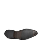 Men's VITELO Classic Monk Leather Shoes M 47 - Black Suede