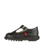 Girl's Kickers Kick T Bar Junior School Shoes - Black