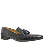 Men's VITELO Slipper Leather Shoes PC 10 - Black Snake