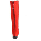 Women's EYE Knee High Leather Riding Boots J 16 - Red Suede