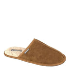 Men's Dunlop Leather Suede Taylor Mule Slippers MS399 - Cognac