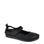 Women's Mod Comfys L948 Touch Fastening Soft Leather Shoes - Black