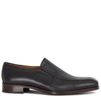 Men's Eye Plain Tramline Leather Loafer Shoes 4973 M 49 - Dark Brown