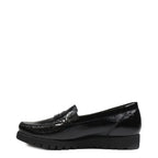 Women's Waldläufer Hegli 549002143 Patent Leather Moccasin Shoes - Black Patent