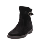 Women's Waldläufer Hoja 533913 165 001 Leather Nubuck Ankle Boots - Black