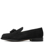 Men's Berwick 1707 8491 Tasselled Suede Leather Moccasin Shoes M 54 - Black