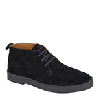 Men's Roamers M759 Real Suede Leather Lined Desert Boots - Black