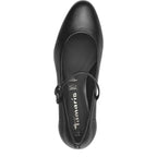 Women's Tamaris 1-22311-43 Mary Jane Leather Pump Shoes K 18 - Black