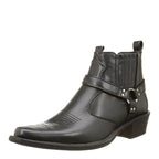 Men's U.S.BRASS M183 Eastwood Stirrup Cowboy Ankle Boots - Black