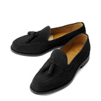 Men's Berwick 1707 8491 Tasselled Suede Leather Moccasin Shoes M 54 - Black