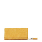Women's Long & Son Cute Cat Long Credit Card and Purse Wallet with Tassel 12295-C - Yellow