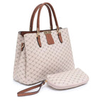 Women's BESSIE London Logo Print 2 Piece Tote Bags BH5000 - Khaki