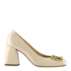 Women's HÖGL 5-107414 Madeleine Patent Leather Pump Shoes HO 87 - Cream Patent