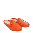 Women's John White Mocca Mocca Slip-On Leather Mules G 87 - Orange