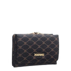 Women's Bessie Small Logo Print Clasp Wallets BP1359 - Black