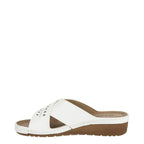 Women's Jo & Joe Sardinia Lightweight Wedge Mule Sandals - White