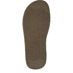 Men's Roamers M 259B Open Toe Waxy Leather Mule Sandals - Brown