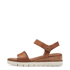 Women's Tamaris 1-28203-42 Wedge Heeled Leather Sandals K 13 - Nut