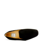 Men's VITELO Leather Suede Slip On Slipper Shoes M 50 - Black