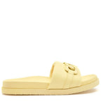Women's HÖGL 3-100810 Gemma Slide Leather Mule Sandals HO 81 - Banana