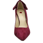 Women's Högl 4-109012 Pointed Leather Suede High Heel Court Shoes HO 51 - Red Raspberry
