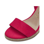 Women's Tamaris 1-28300-42 Vegan Espadrille Wedge Sandals - Pink