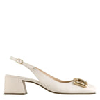 Women's HÖGL Mary 7-104420 Horse bit Slingback Pump Shoes - Cream