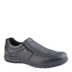 Men's IMAC Twin Gusset Imactex Waterproof Leather Slip On Shoes M227A - Black