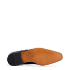 Men's Eye Croc Print Leather Monk Shoes 5480 PC 11 - Blue
