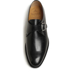 Men's Berwick 1707 Monk strap 3017- K1 Goodyear Welted Leather Shoes M 53 - Black