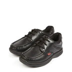 Boy's Kickers Reasan Lace Up Youth Shoes - Black