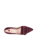 Women's Högl 8-102232 Essential Buckle Ballet Pump Shoes HO 73 - Red Vino 4200