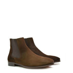 Men's EYE Botin Leather and Suede Chelsea Boots - Brown Suede