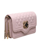 Women's BESSIE Small Quilted Flap Over Cross Body Bags BJ5663 - Light Pink