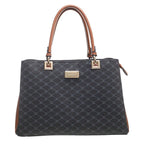 Women's BESSIE Logo Print Two Tone Tote Bags BH4726 - Black