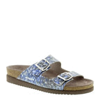 Women's Mephisto Harmony 38005 Slide Leather Sandals - Light Grey