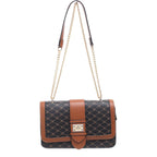 Women's BESSIE BH5081 Logo Print Shoulder & Cross Body Bags - Black