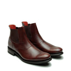 Men's Paraboot 941403 Loven Actem Leather Chelsea Boots - Marron