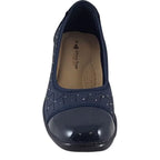 Women's Shoe Tree COMFORT Eternity Lightweight Wedge Court Shoes - Navy