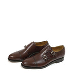 Men's Berwick 1707 Double Monk Strap 3637 Goodyear Welted Leather Shoes M 29 - Brown