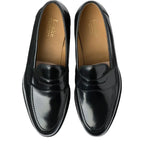 Men's Loake Classic Imperial Leather Penny Loafers - Black