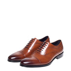Men's John White Guildhall Capped Oxford Leather Shoes - Tan