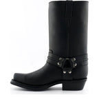 Men's Grinders Renegade Hi Western Leather Boots with Rubber Sole - Black
