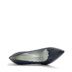 Women's EYE Pointed Toe Cut-Out Leather High Heel Court Shoes F 70 - Navy
