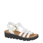 Women's Cipriata Azia Halter Back Wedge Sandals - White