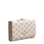Women's Bessie Small Logo Print Clasp Wallets BP1359 - Khaki