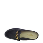 Women's John White Mocca Mocca Slip-On Leather Mules G 87 - Black