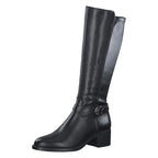 Women's Tamaris 1-25537-41-001 Classic TOUCH-it Leather Knee High Boots - Black