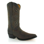 Women's Grinders Dallas Classic Leather Mid-Calf Cowboy Western Boots - Brown